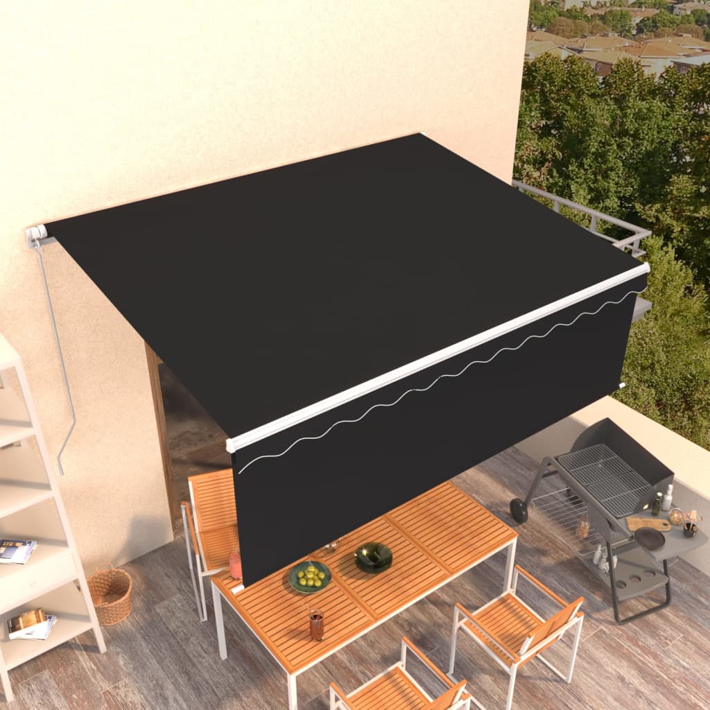Tenda retrattile Antracite 4 × 3 m Poliestere