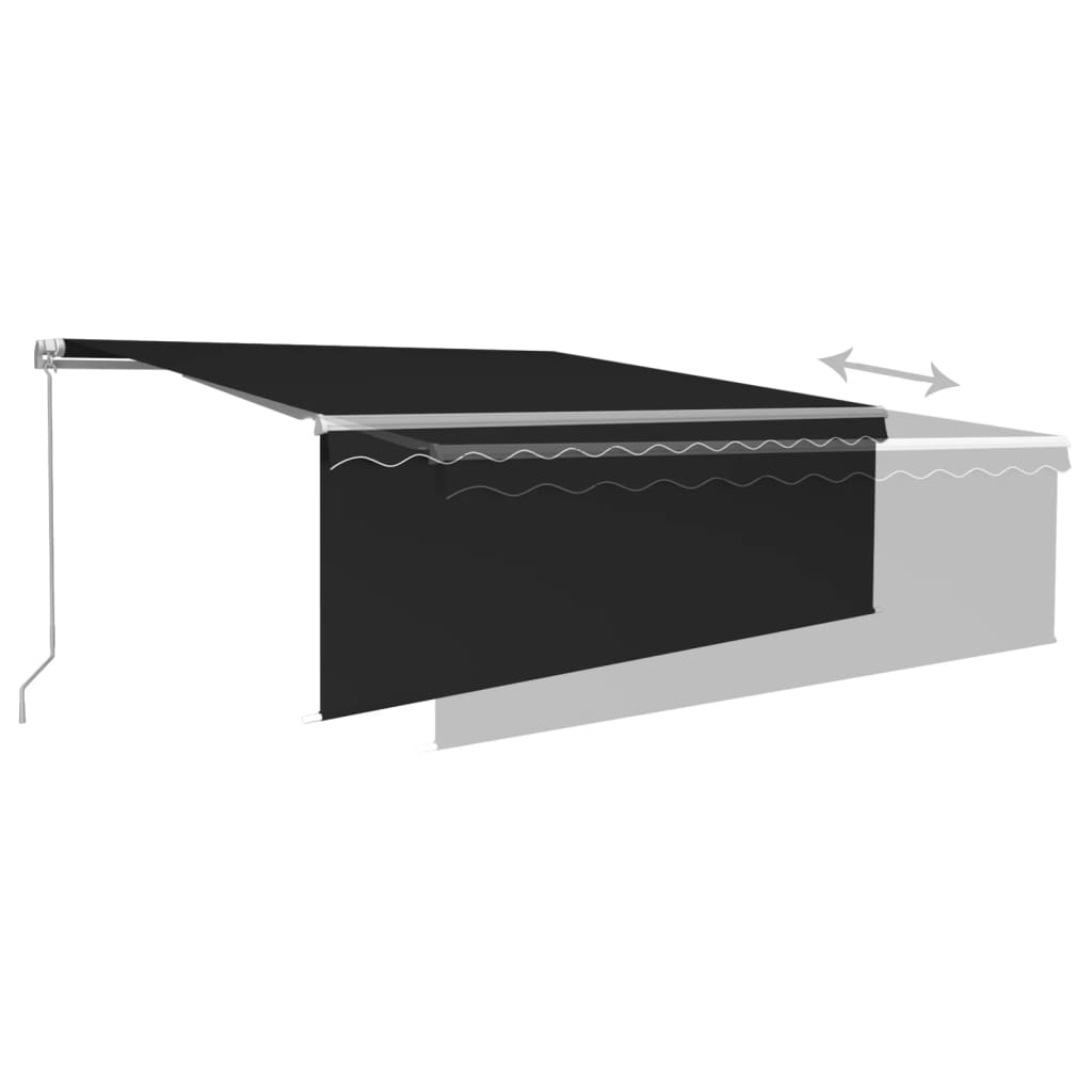 Tenda retrattile Antracite 4 × 3 m Poliestere