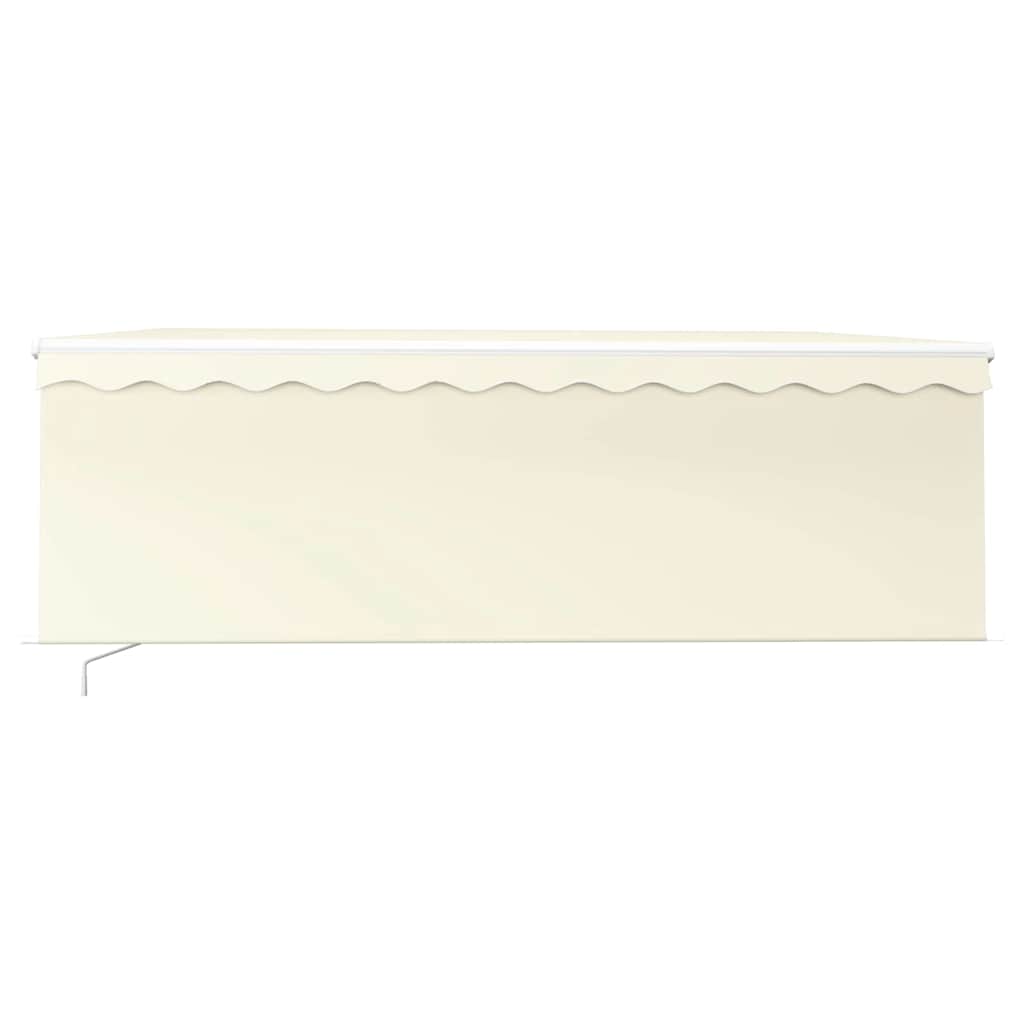 Tenda da Sole Retrattile Manuale con LED 4x3 m Crema