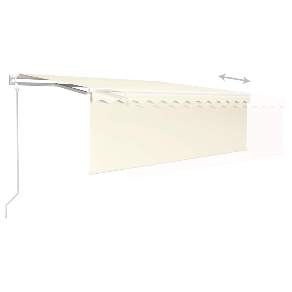 Tenda da Sole Retrattile Automatica con Parasole 4x3 m Crema
