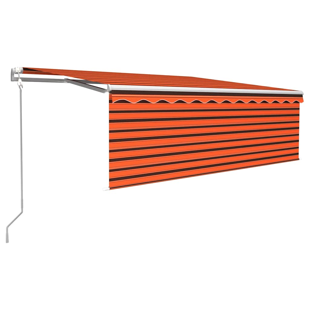 Tenda Retrattile Automatica con Parasole 4x3 m Arancio Marrone