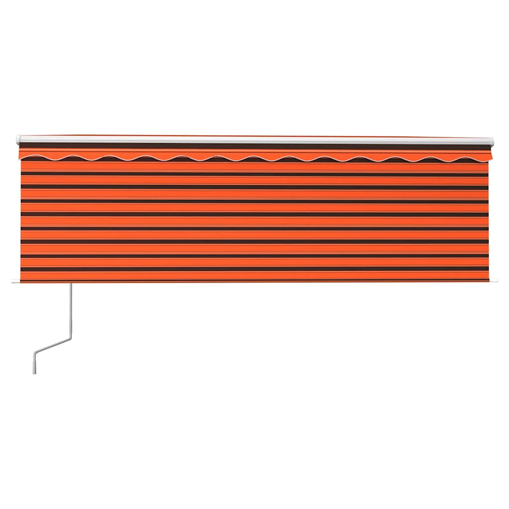 Tenda Retrattile Automatica con Parasole 4x3 m Arancio Marrone