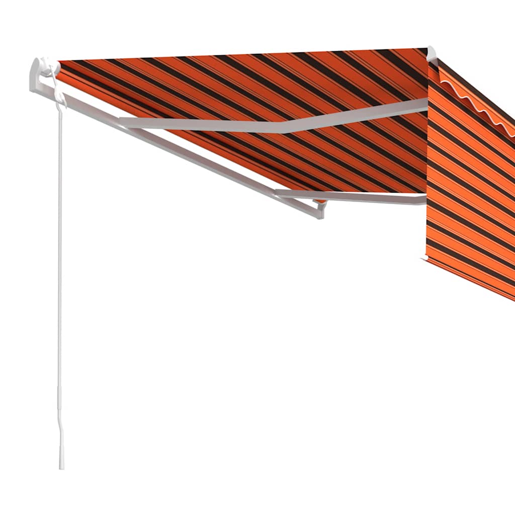 Tenda Retrattile Automatica con Parasole 4x3 m Arancio Marrone