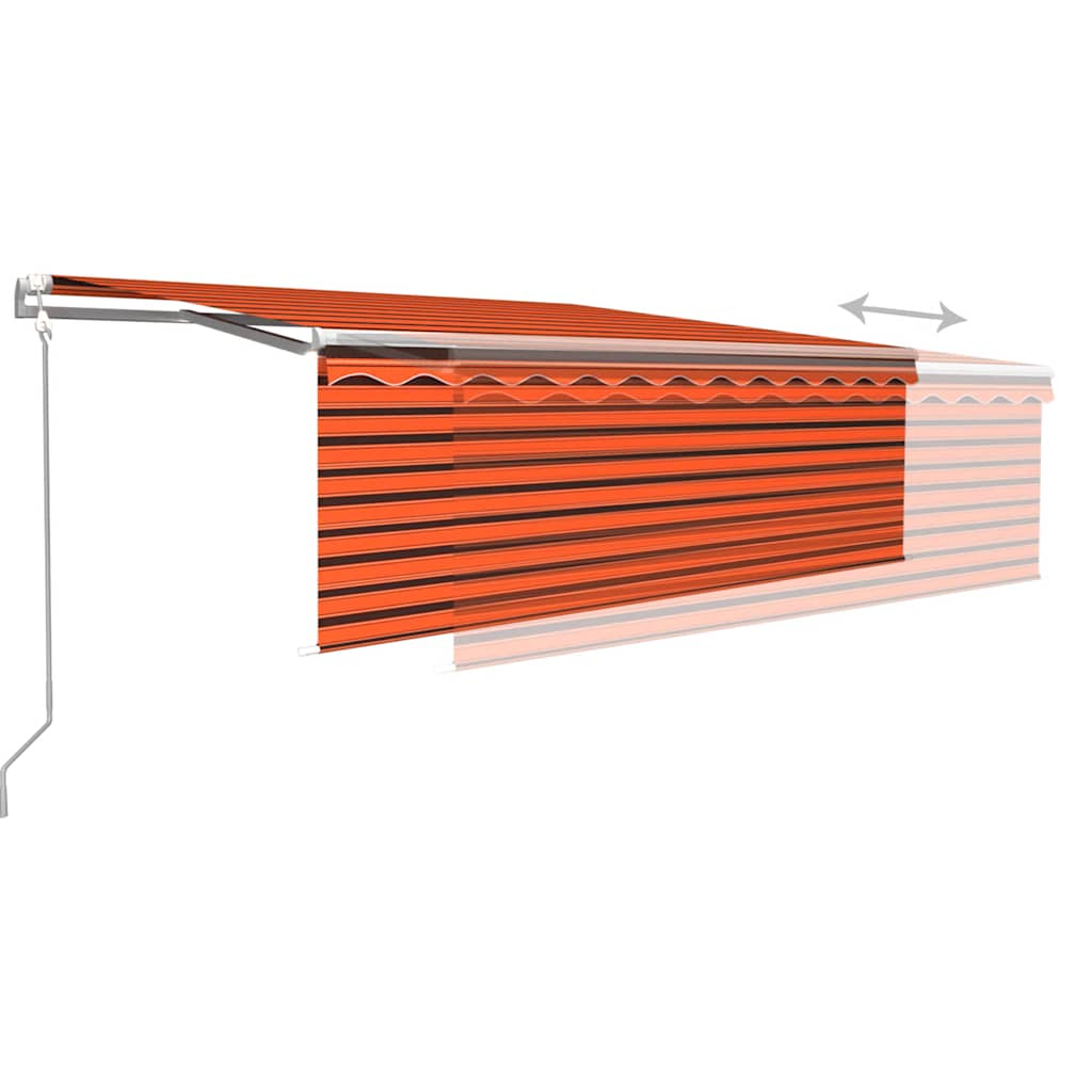 Tenda Retrattile Automatica con Parasole 4x3 m Arancio Marrone