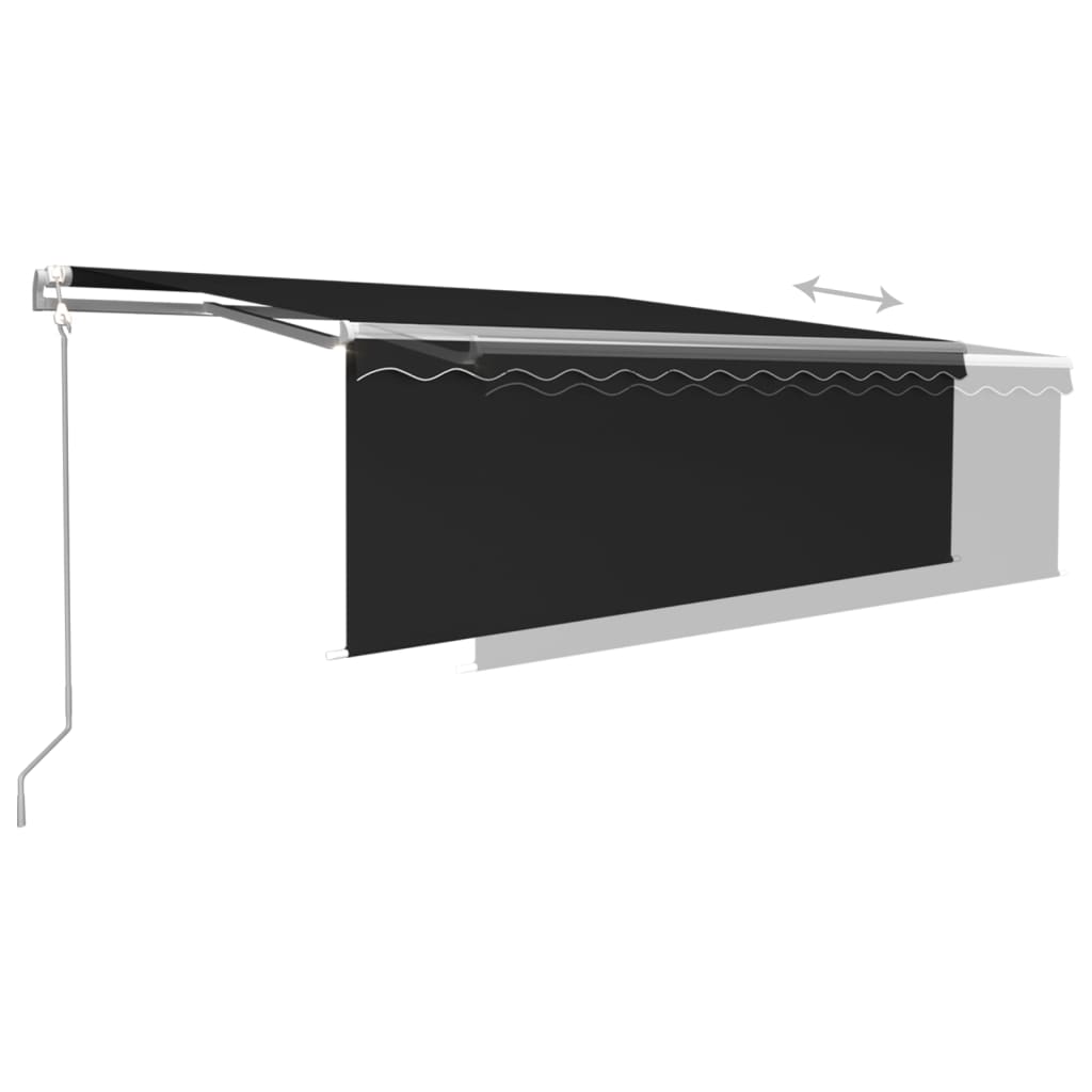 Tenda Automatica Parasole Sensore Vento e LED 4x3m Antracite