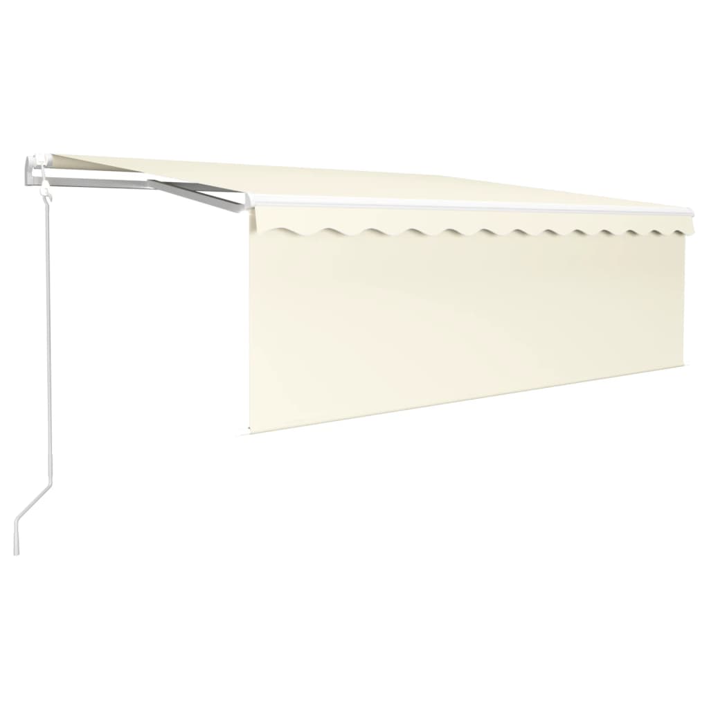 Tenda Automatica con Parasole Sensore Vento e LED 4,5x3 m Crema