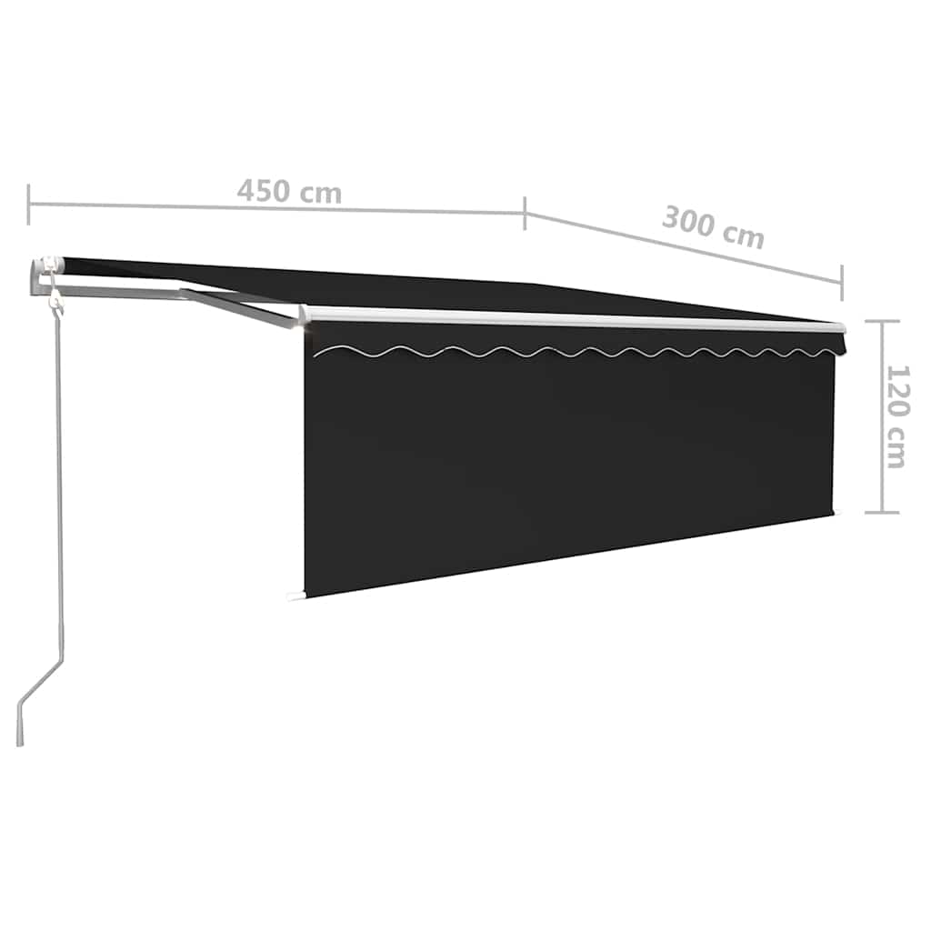 Tenda Automatica con Parasole e Sensore Vento 4,5x3 m Antracite