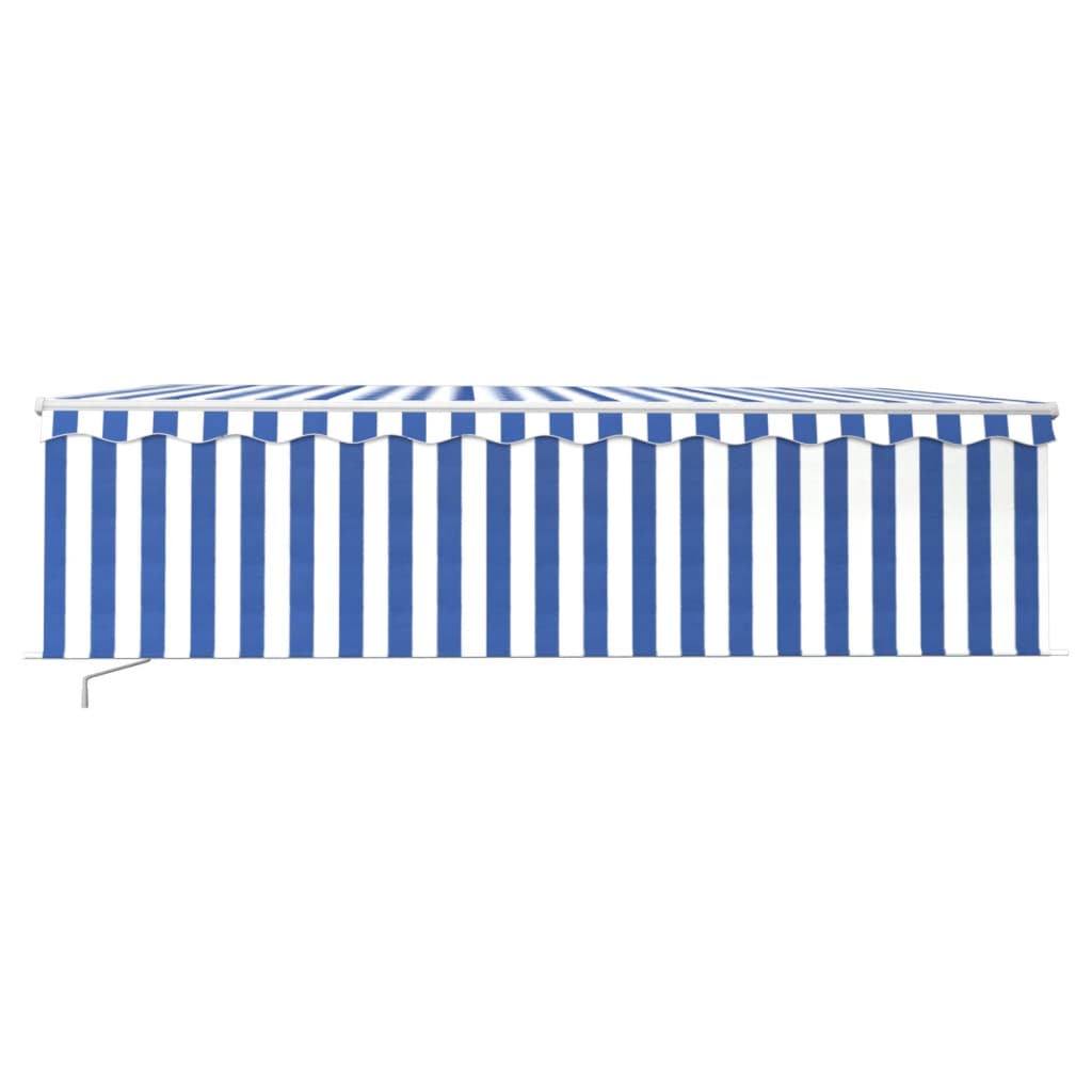 Tenda retrattile Blu e Bianco 5 x 3 m Poliestere