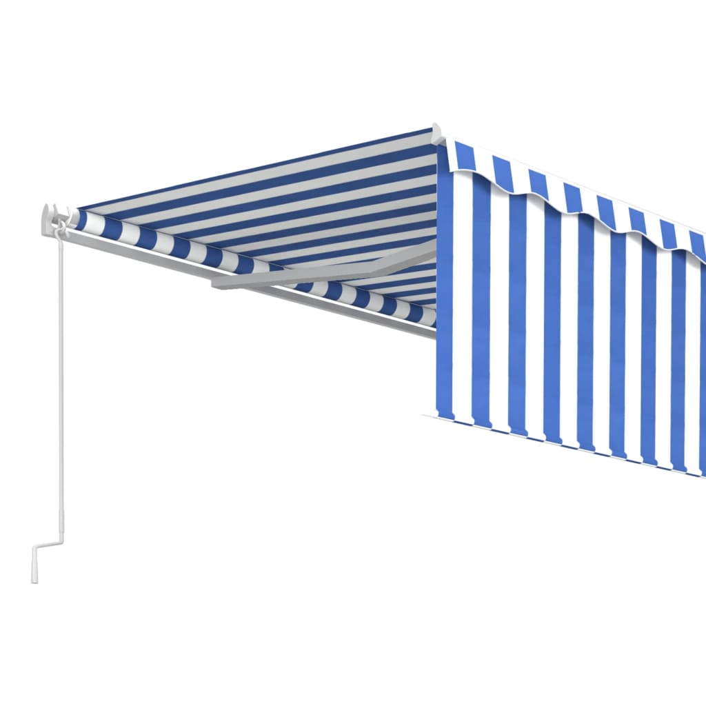 Tenda retrattile Blu e Bianco 5 x 3 m Poliestere
