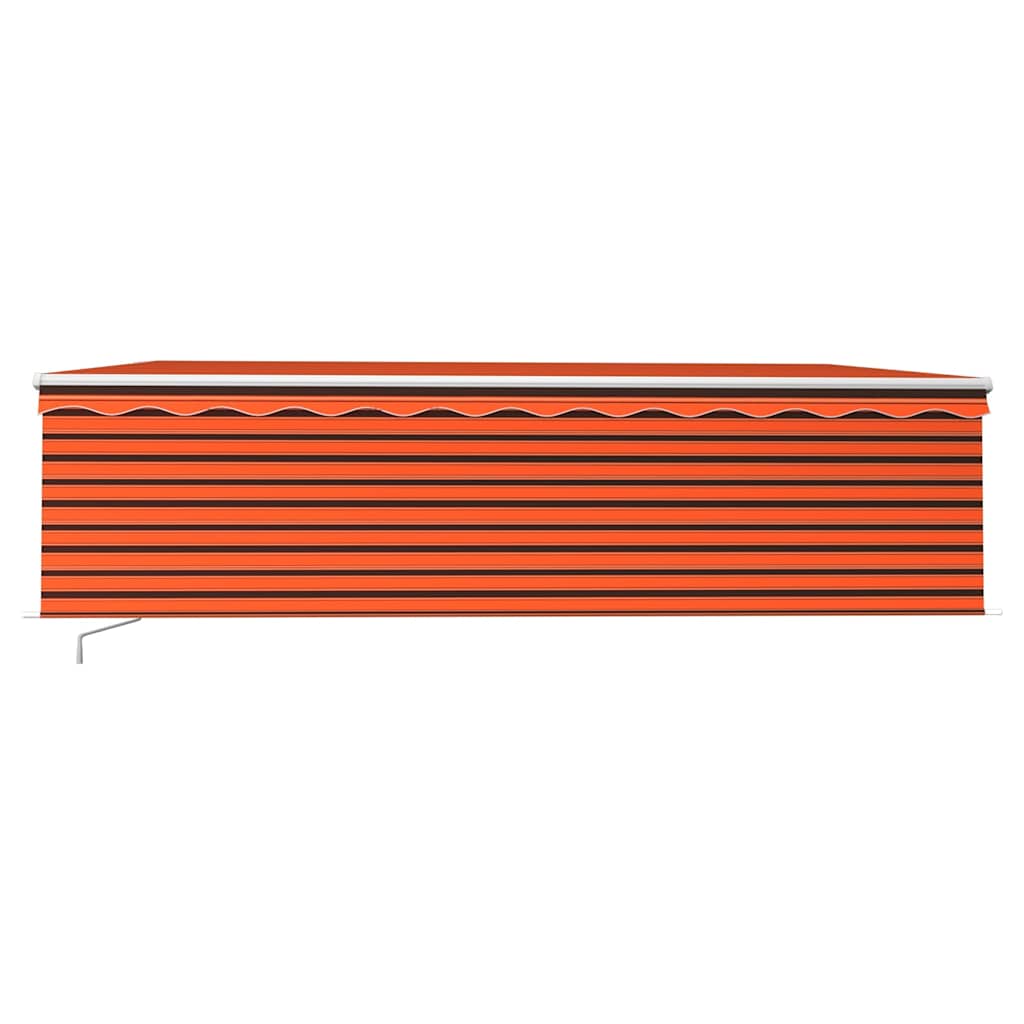 Tenda retrattile Arancione e Marrone 5 x 3 m Poliestere
