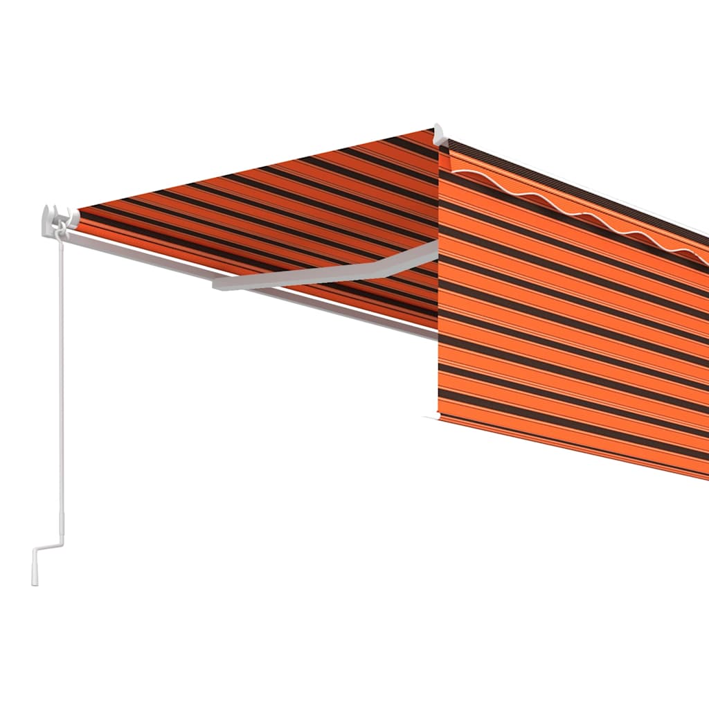 Tenda retrattile Arancione e Marrone 5 x 3 m Poliestere
