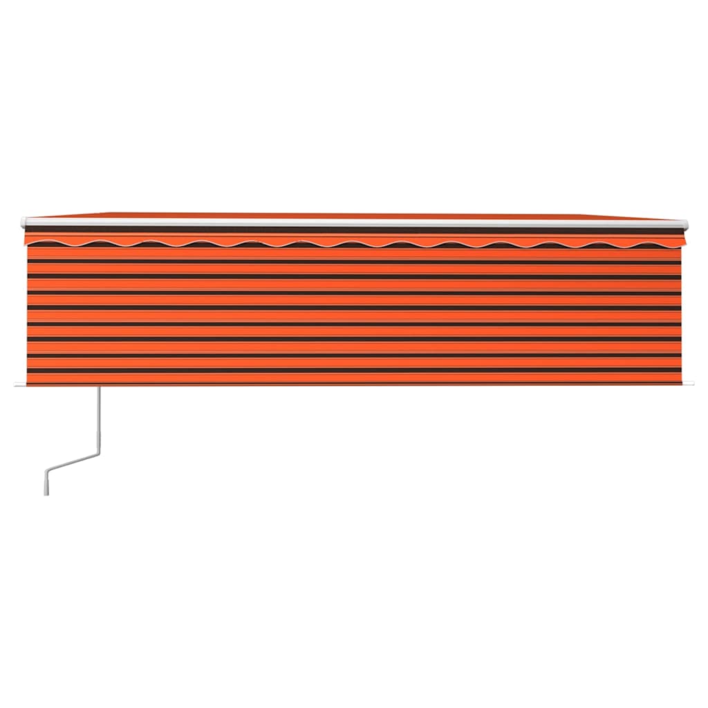 Tenda Sole Retrattile Automatica Parasole 5x3m Arancio Marrone