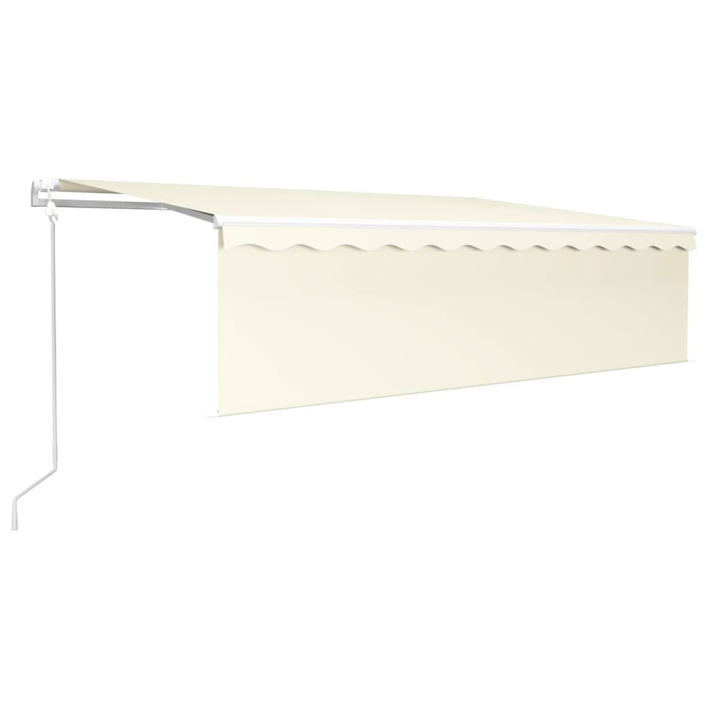 Tenda Automatica con Parasole Sensore Vento e LED 5x3 m Crema