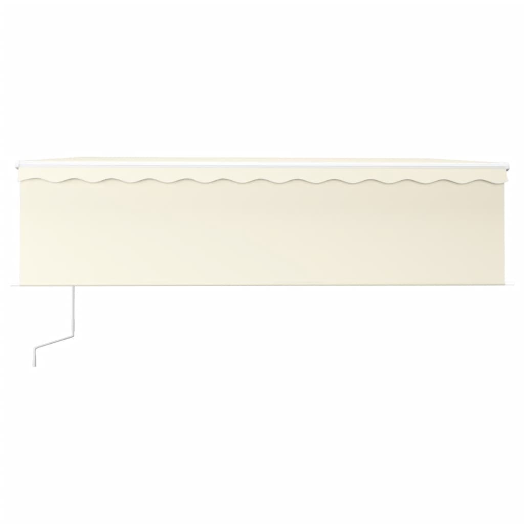 Tenda Automatica con Parasole Sensore Vento e LED 5x3 m Crema