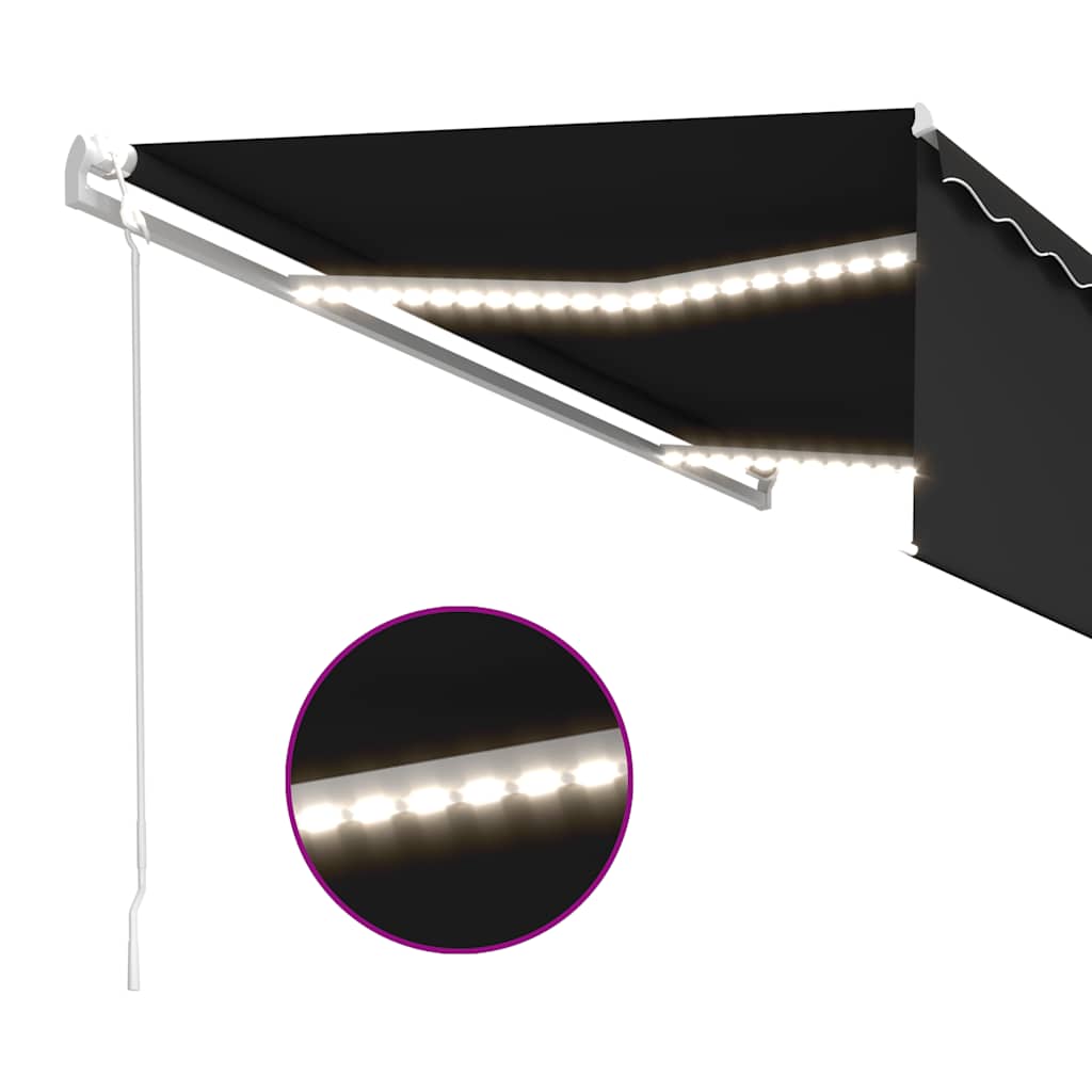 Tenda Automatica con Parasole Sensore Vento e LED 5x3 Antracite