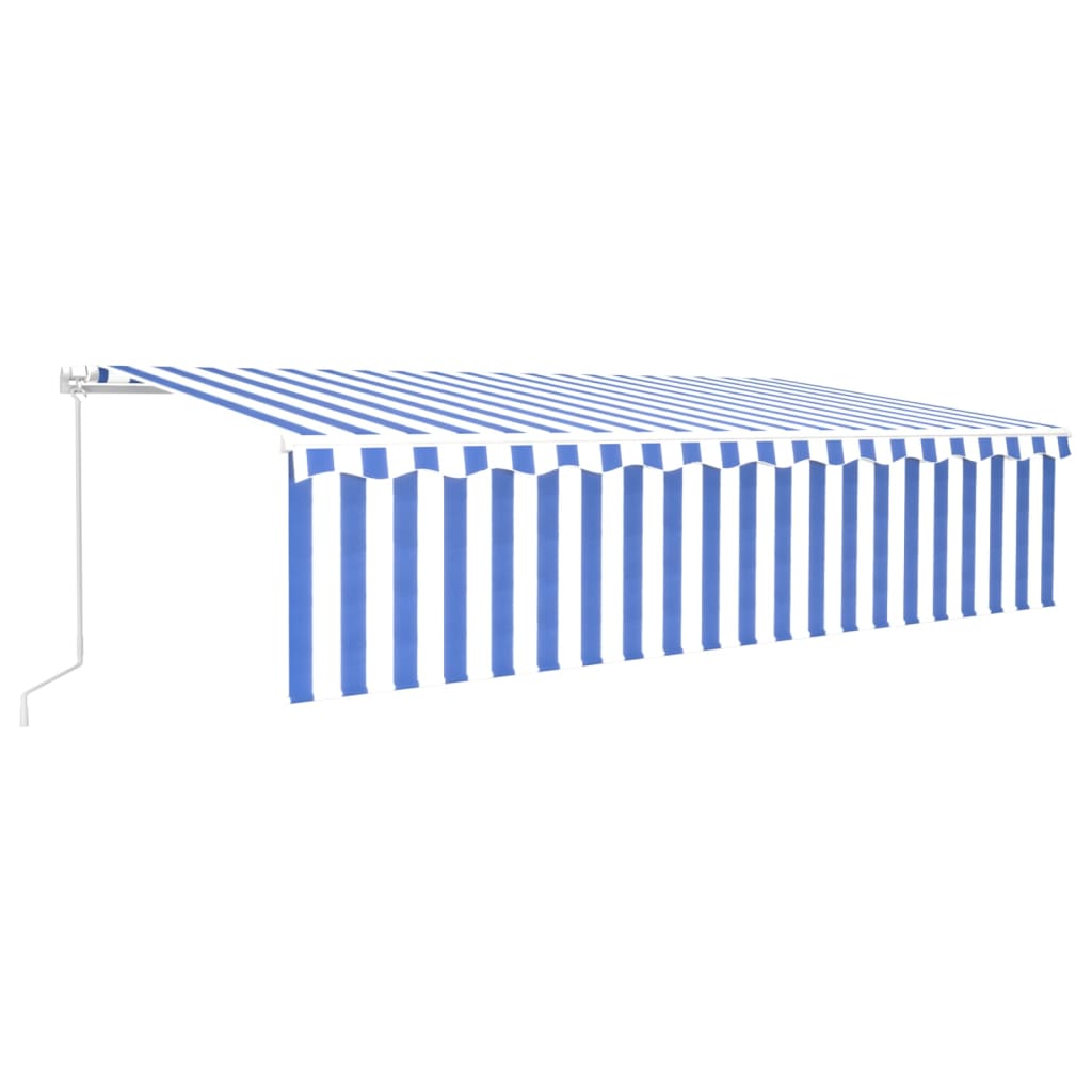 Tenda retrattile Blu e Bianco 6 x 3 m Poliestere