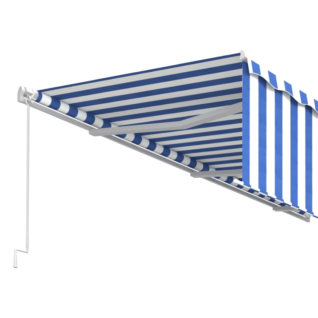 Tenda retrattile Blu e Bianco 6 x 3 m Poliestere