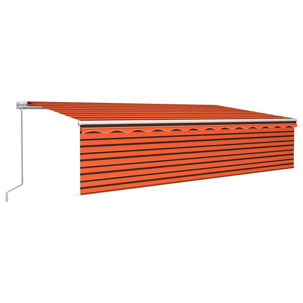Tenda retrattile Arancione e Marrone 6 x 3 m Poliestere