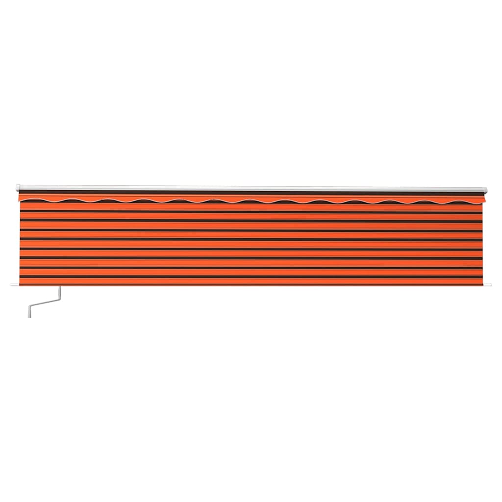 Tenda retrattile Arancione e Marrone 6 x 3 m Poliestere