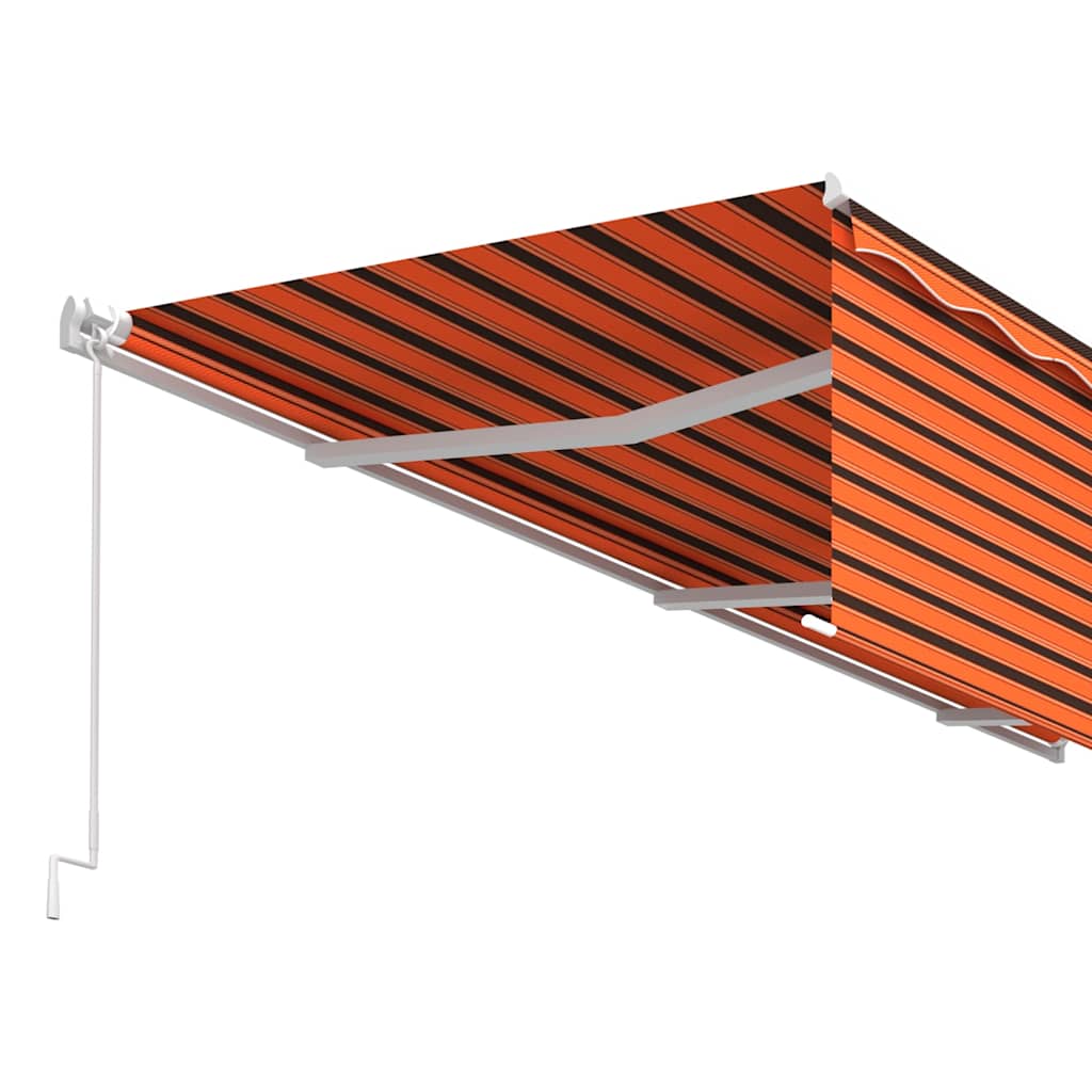 Tenda retrattile Arancione e Marrone 6 x 3 m Poliestere