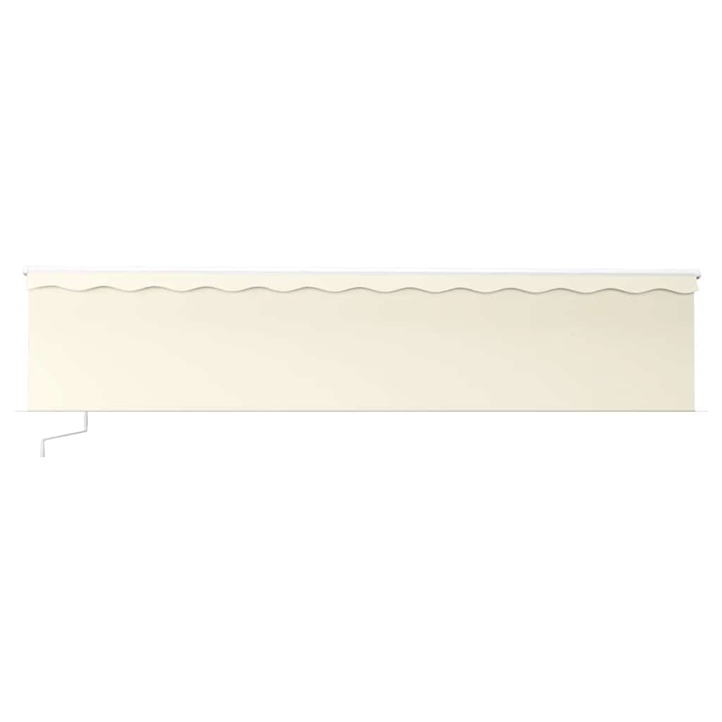 Tenda da Sole Retrattile Manuale con LED 6x3 m Crema