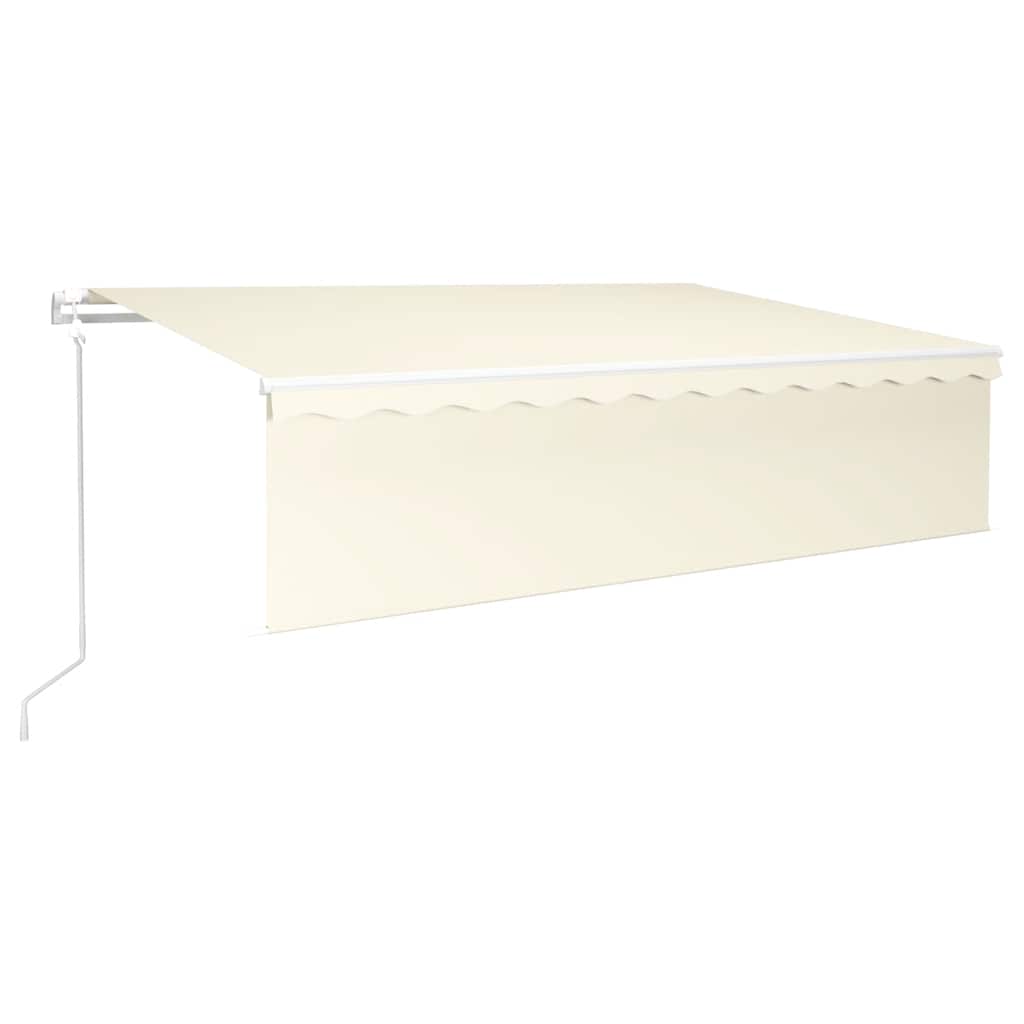 Tenda da Sole Retrattile Automatica con Parasole 6x3 m Crema