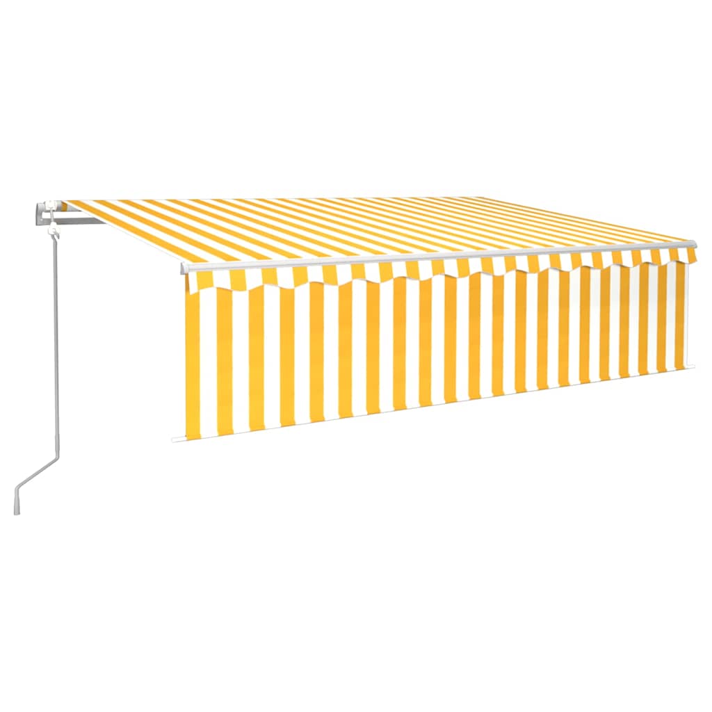 Tenda Retrattile Automatica con Parasole 6x3m Gialla Bianca