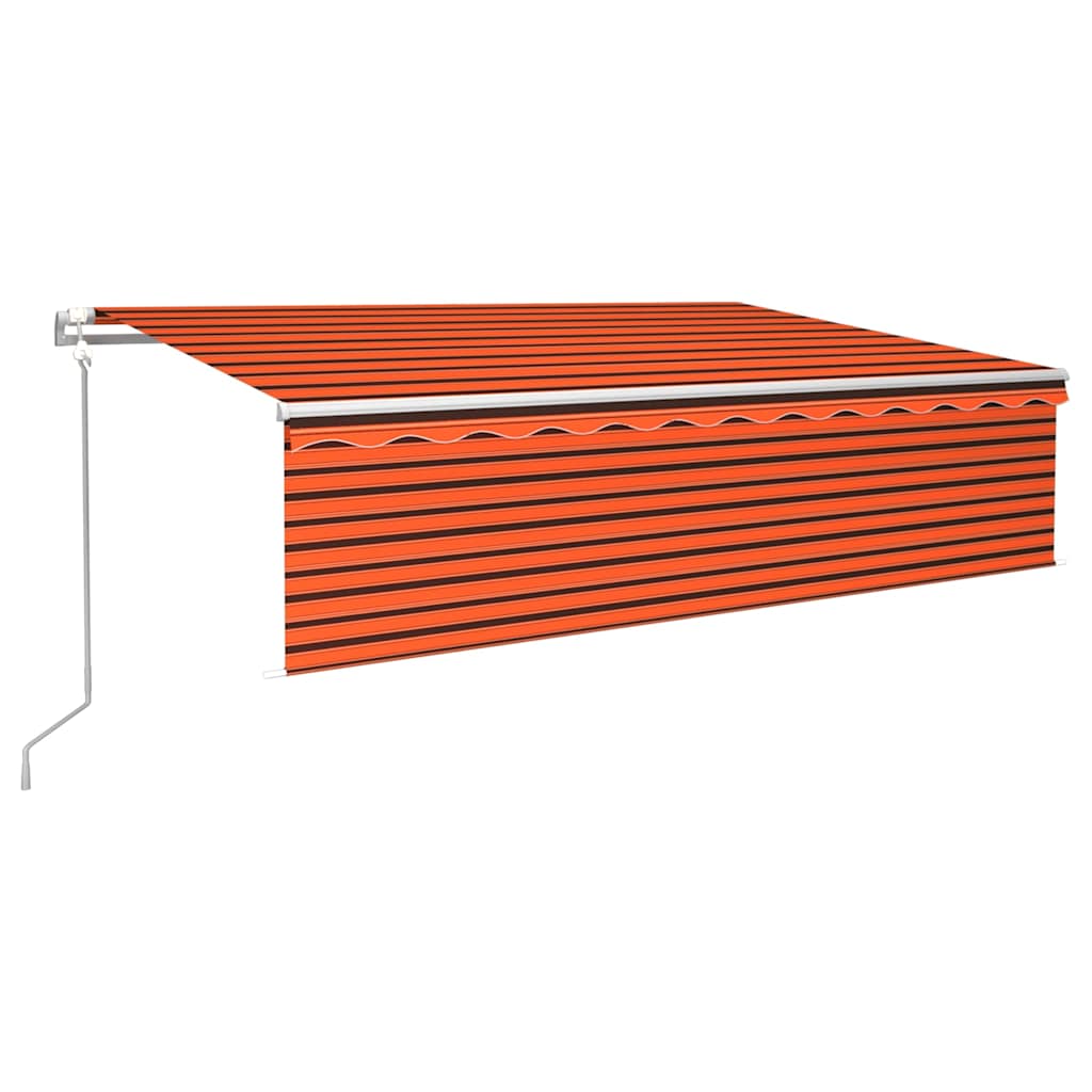 Tenda Retrattile Automatica con Parasole 6x3 m Arancio Marrone