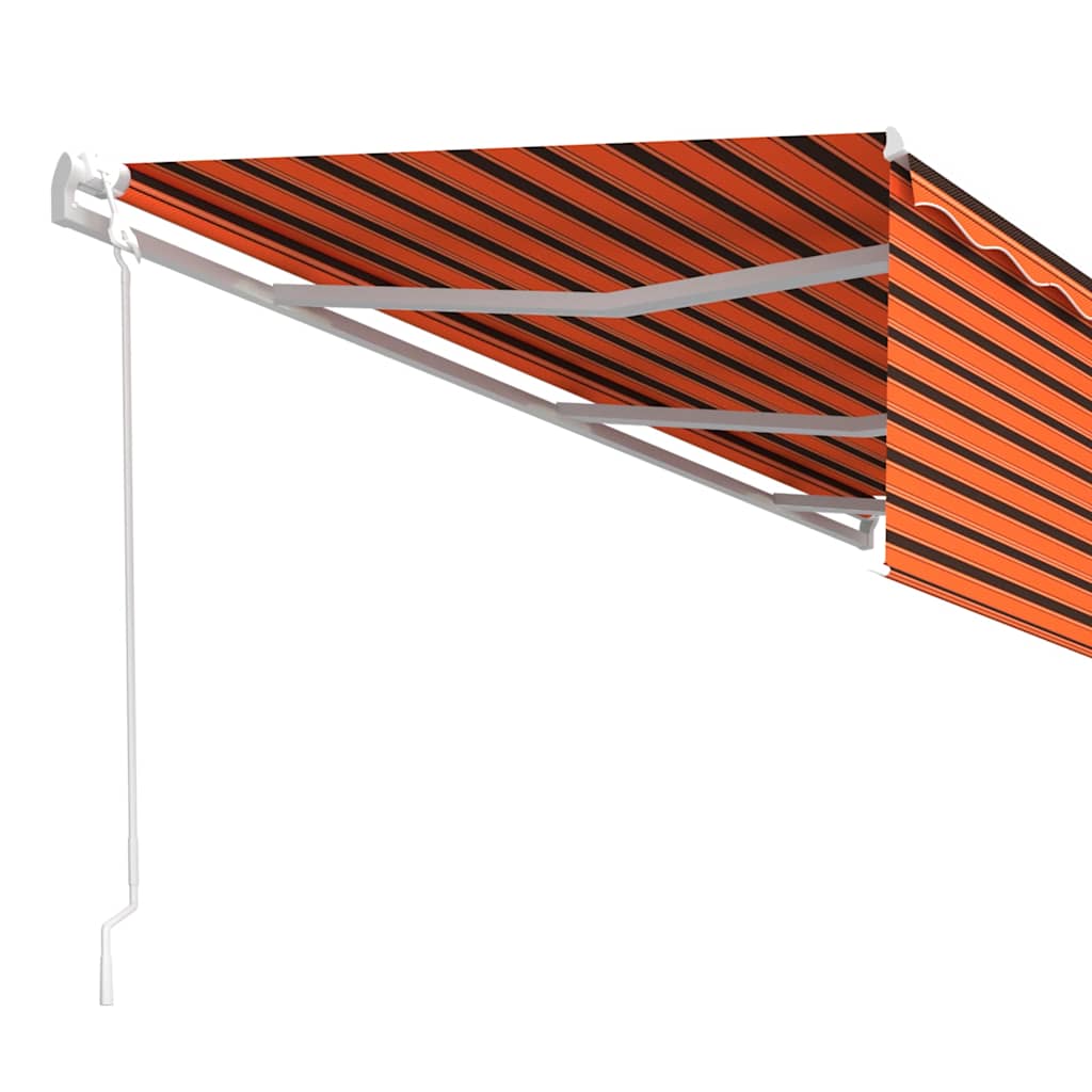 Tenda Retrattile Automatica con Parasole 6x3 m Arancio Marrone