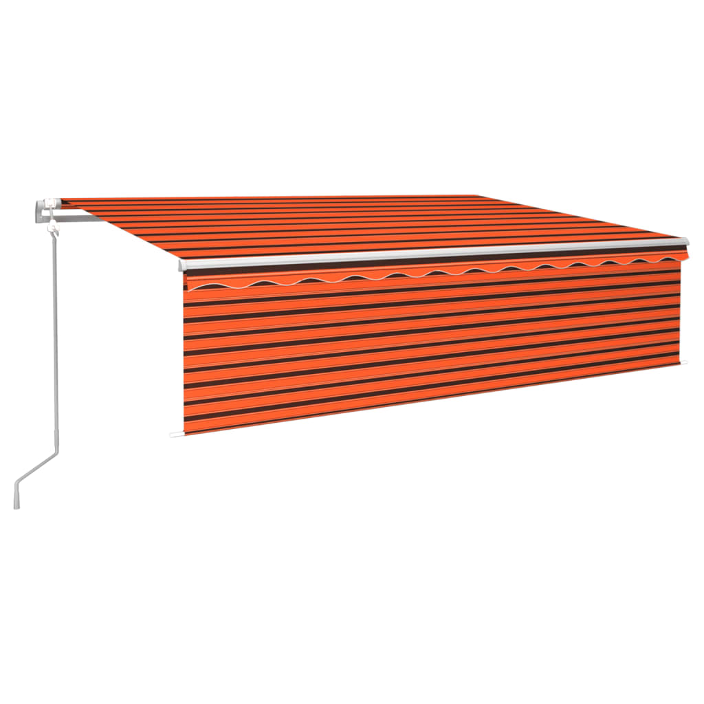 Tenda Automatica ParasoleLEDSensoreVento 6x3 m ArancioMarrone