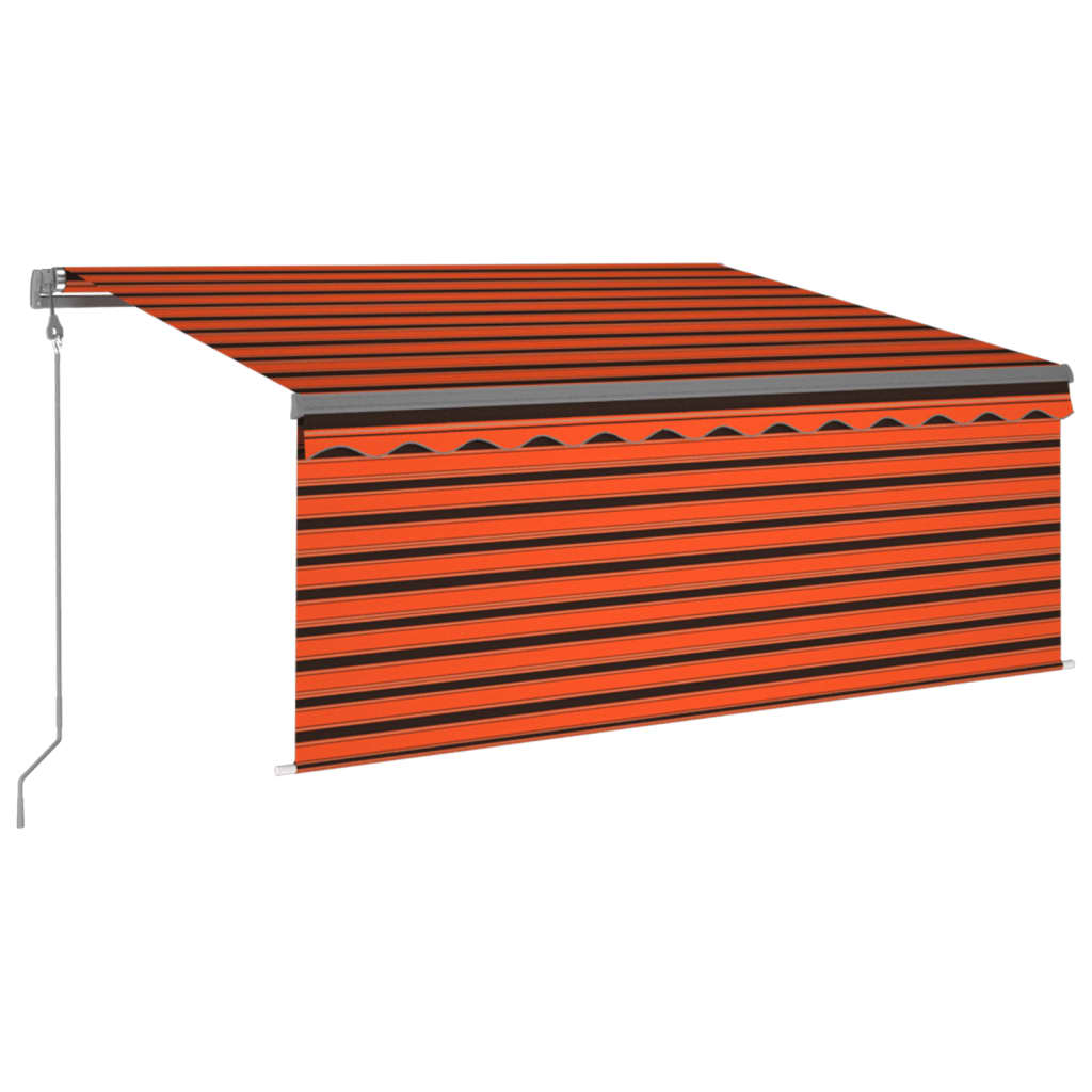 Tenda da Sole Retrattile Automatica 3x2,5m Arancione e Marrone