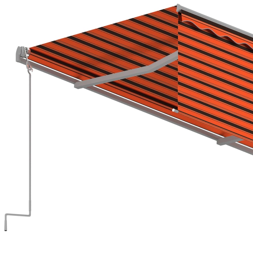 Tenda da Sole Retrattile Automatica 3x2,5m Arancione e Marrone