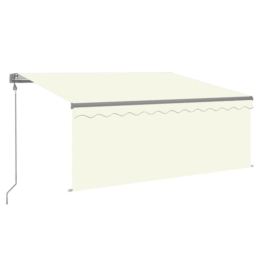 Tenda Automatica con Parasole LED e Sensore Vento 3x2,5m Crema