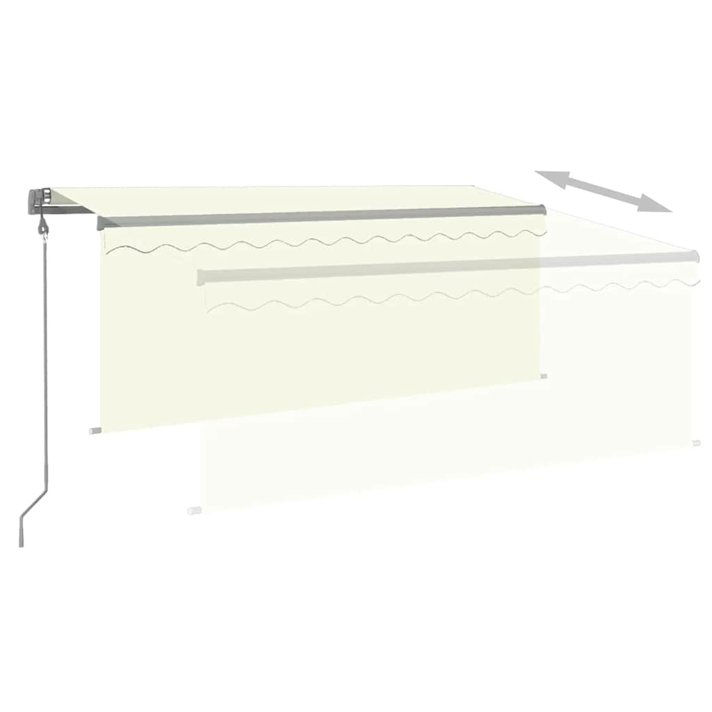 Tenda Automatica con Parasole LED e Sensore Vento 3x2,5m Crema