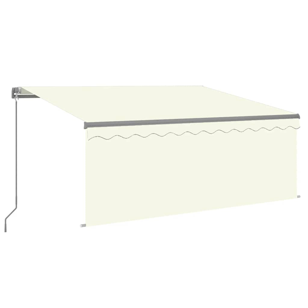 Tenda da Sole Retrattile Manuale con LED 3,5x2,5 m Crema