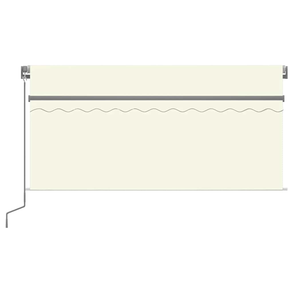 Tenda da Sole Retrattile Manuale con LED 3,5x2,5 m Crema