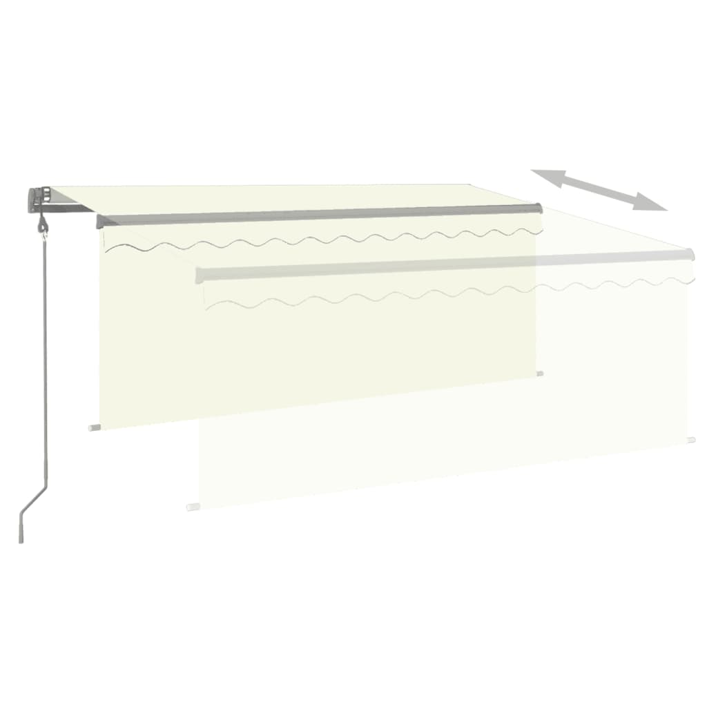 Tenda Sole Retrattile Automatica con Parasole 3,5x2,5 m Crema