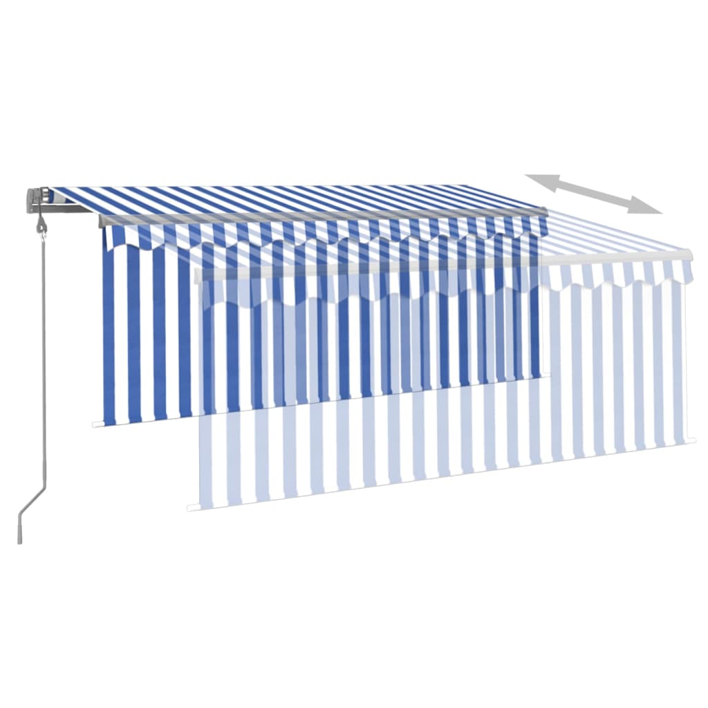 Tenda Automatica LED Sensore Vento 3,5x2,5m Arancione Marrone