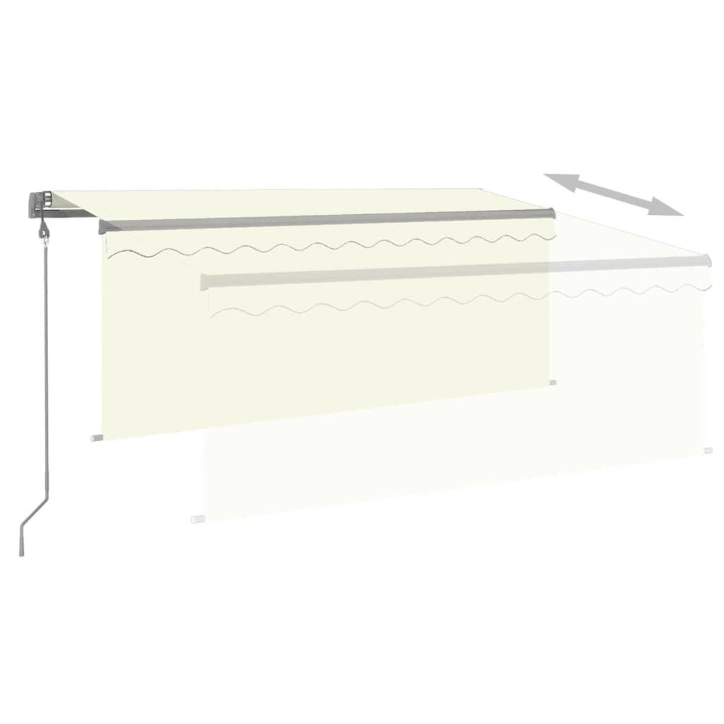 Tenda Automatica Parasole LED Sensore Vento 3,5x2,5cm Crema