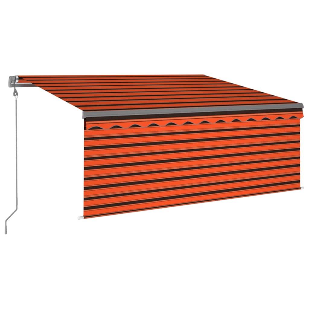 Tenda Automatica ParasoleLEDSensoreVento 3,5x2,5m ArancioMarrone