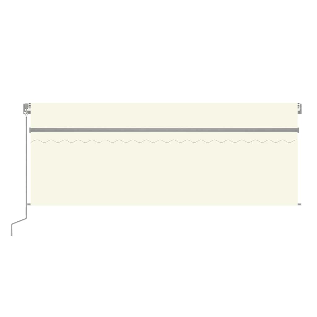 Tenda da Sole Retrattile Manuale con LED 4x3 m Crema