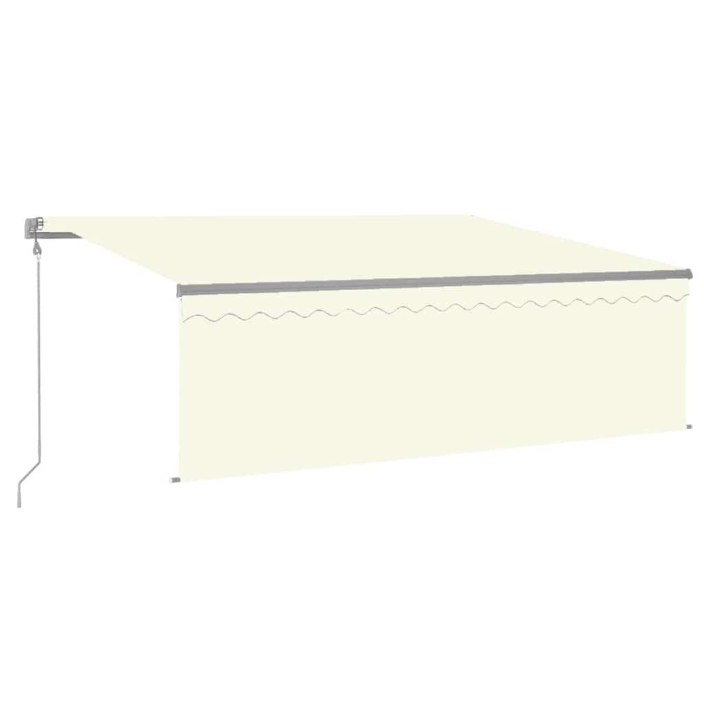 Tenda da Sole Retrattile Automatica con Parasole 4x3 m Crema