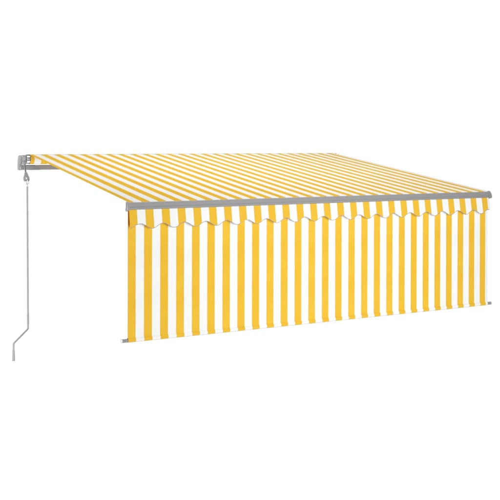 Tenda Retrattile Automatica con Parasole 4x3m Gialla Bianca