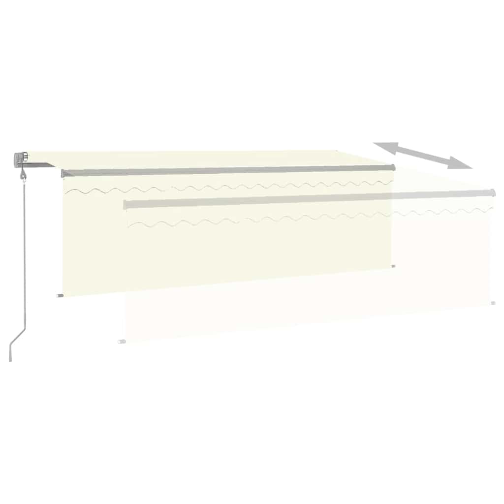 Tenda Automatica con Parasole LED e Sensore Vento 4x3 m Crema