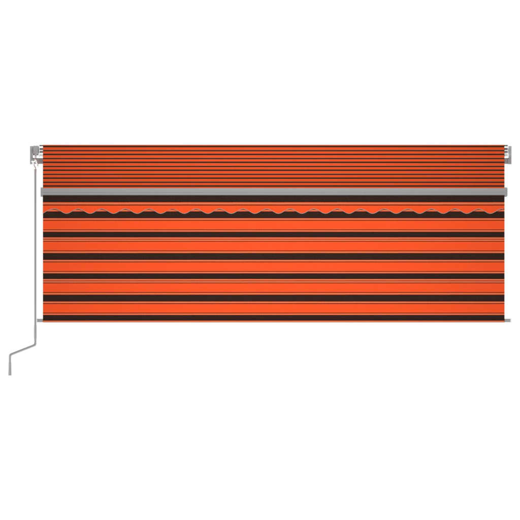 Tenda Automatica ParasoleLEDSensoreVento 4x3 m ArancioMarrone