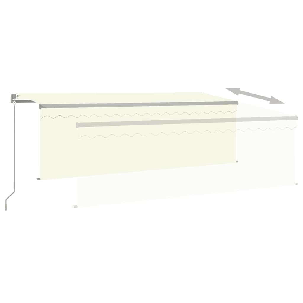 Tenda da Sole Retrattile con Parasole 4,5x3 m Crema