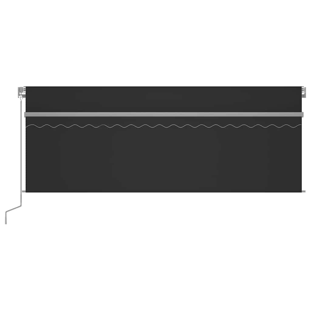 Tenda da Sole Retrattile Manuale con Parasole 4,5x3 m Antracite