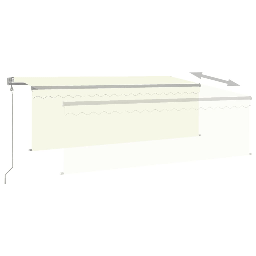 Tenda Retrattile Automatica con Parasole 4,5x3 m Crema