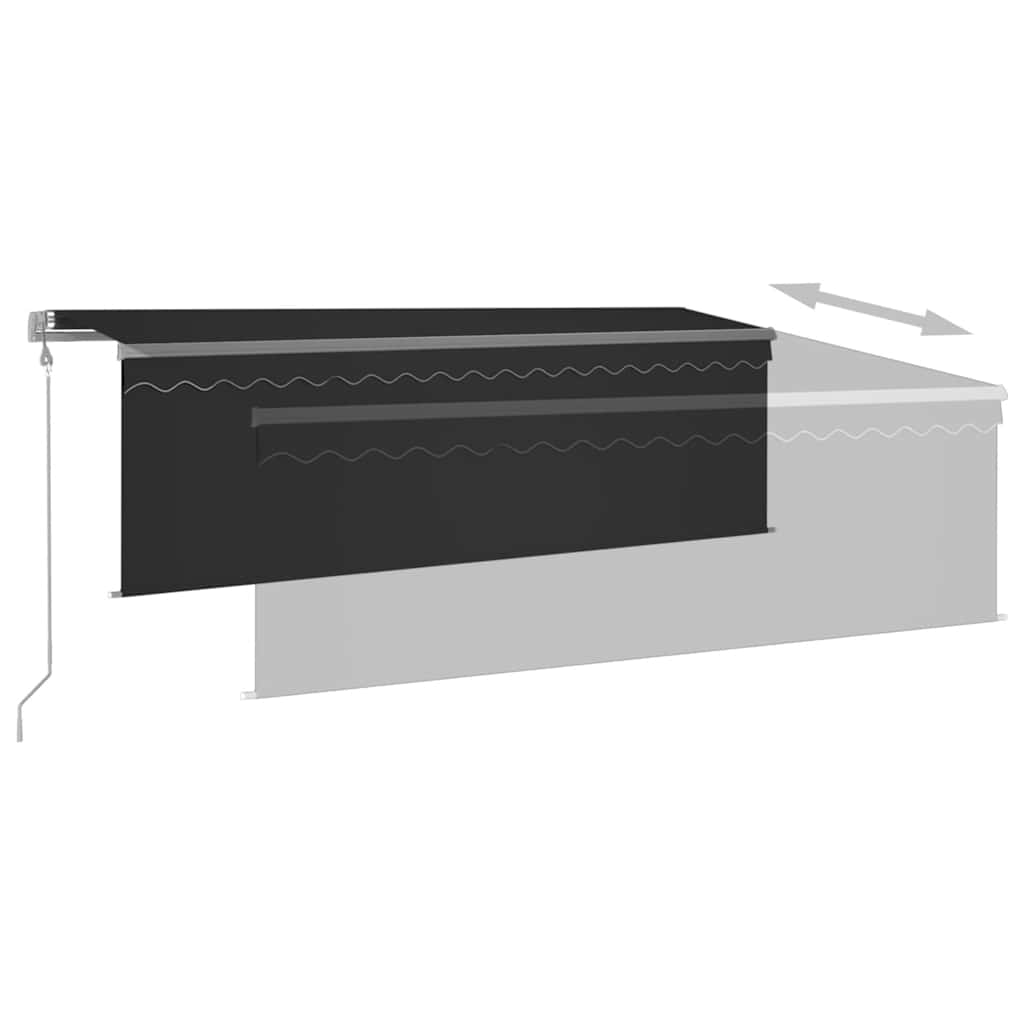 Tenda Sole Retrattile Automatica con Parasole 4,5x3m Antracite