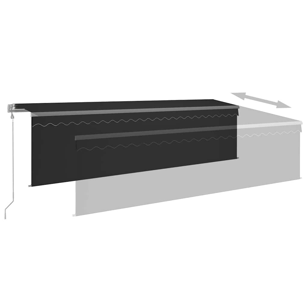 Tenda Sole Retrattile Automatica Parasole 5x3 m Antracite